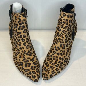 Style & Co. Tan Leopard Print Ankle Booties